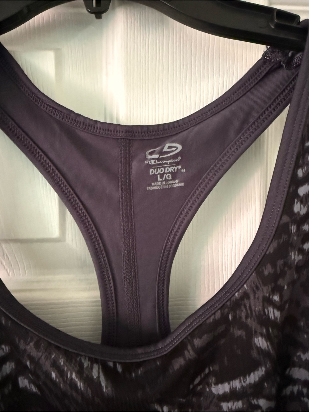 Champion Black Patterned Racerback Tank Top - Picture 2 of 3